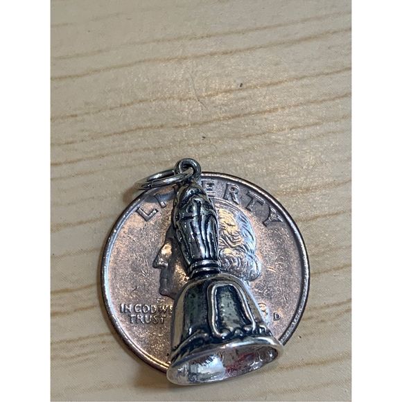 .925 Vintage Rare Hand Bell Sterling Silver Jewelry Charm #bell #rare - Picture 5 of 5